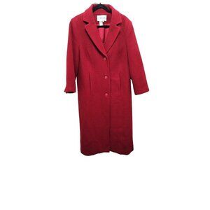 Chadwicks Womens Wool Blend Red Long Coat